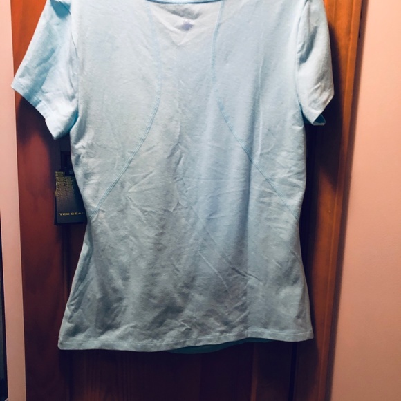 DRYTEK Womens Performance Tee Size Large Aqua, V-Neck, New with Tag - Picture 7 of 8